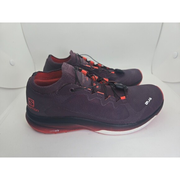 Salomon S/Lab Ultra 3 Trail Shoes Womens 7 Purple Hiking Running Terrain Sneaker - Picture 1 of 9